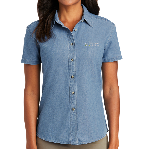 Port & Company® - Ladies Short Sleeve Value Denim Shirt