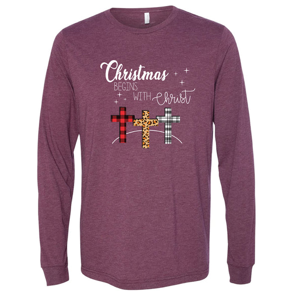 Christmas Begins With - Unisex Jersey Long Sleeve Tee
