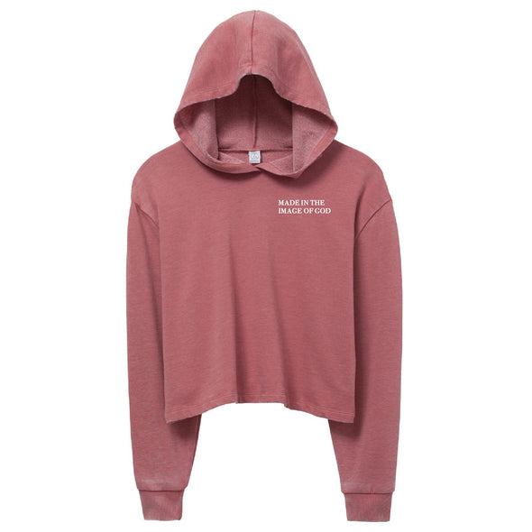 Made In - Women's Cropped Pullover Hoodie