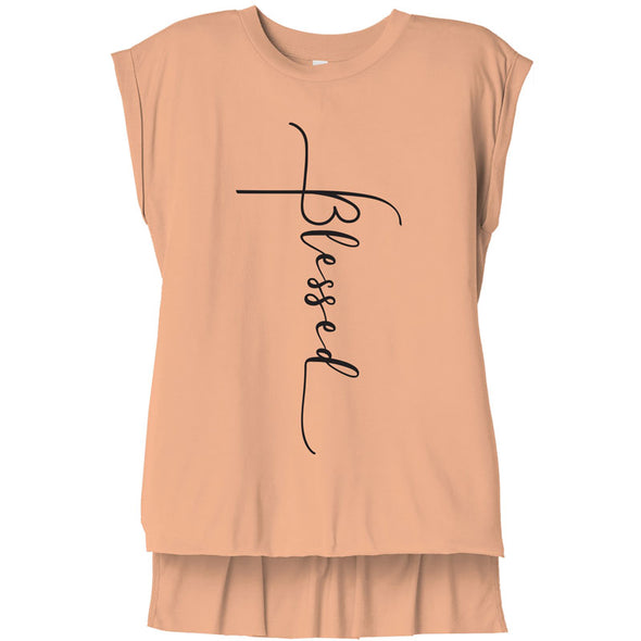 Blessed - Flowy Muscle Tee