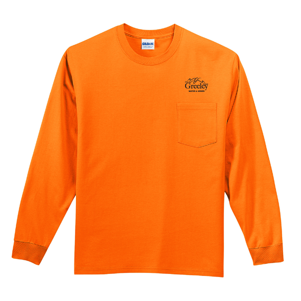 Gildan® - Ultra Cotton® 100% Cotton Long Sleeve T-Shirt with Pocket