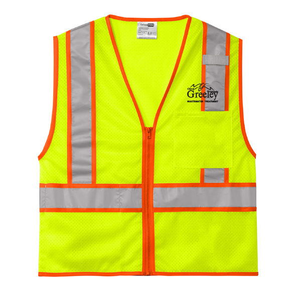 CornerStone® ANSI 107 Class 2 Mesh Zippered Two-Tone Vest