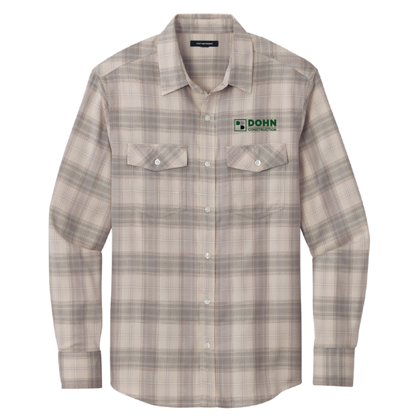 Port Authority® Long Sleeve Ombre Plaid Shirt