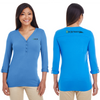 Devon & Jones Ladies' Perfect Fit™ Y-Placket Convertible Sleeve Knit Top