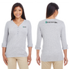 Devon & Jones Ladies' Perfect Fit™ Y-Placket Convertible Sleeve Knit Top