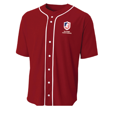 Shorts Sleeve Full Button Baseball Top