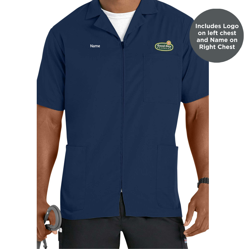 Red kap 2025 lab coats embroidered