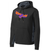 Sport-Tek® Youth Sport-Wick® CamoHex Fleece Colorblock Hooded Pullover