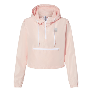 Women's Lightweight Quarter-Zip Pullover Crop Windbreaker