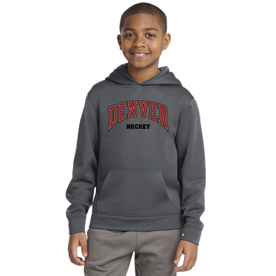 Denver Hockey Youth Dark Smoke Pullover Hoodie